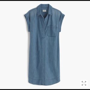 J.Crew Short-sleeved Chambray Dress Small